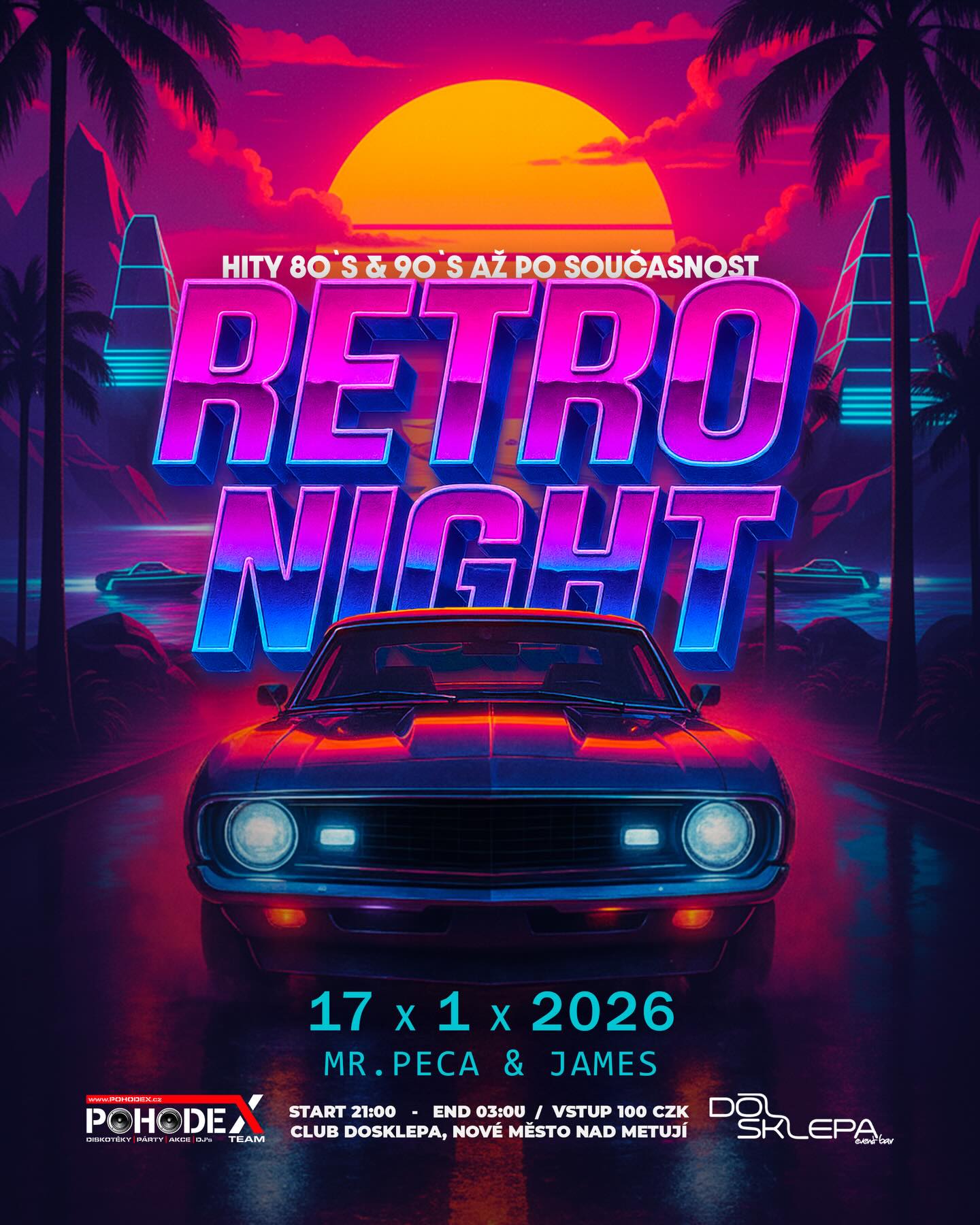 Další Party v @dosklepa už tuto sobotu !
Hity 80’s a 90’s až po současnost
RETRO - SOBOTA 17.1.

🔊DJS: Mr.Peca / James
Pohodex TEAM - @pohodex.team 

Open 21:00 | Start 22:00 | End 03:00 | Vstup 100 CZK
Event bar DoSklepa - Nové Město nad Metují, Malecí 205".