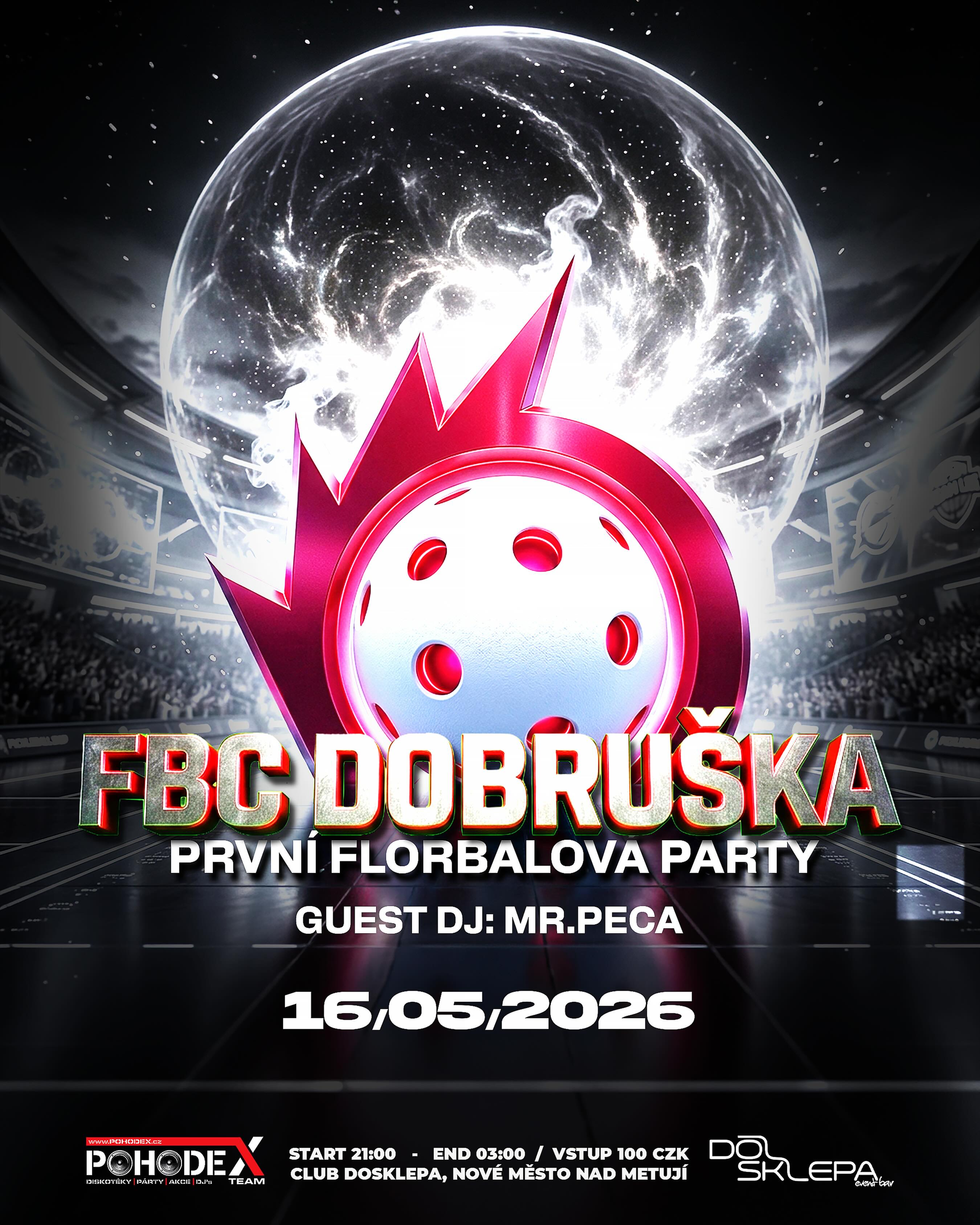 Další party v baru DoSklepa již tuto SOBOTU !
FBC DOBRUŠKA PARTY - SOBOTA 16.5.
První florbalová páry v DoSklepa.

Každý příchozí ve florbalovém dresu má vstup za polovic 💸 

🔊 MR.PECA

Open 21:00 | Start 22:00 | End 03:00 | Vstup 100 CZK
Event bar DoSklepa - Nové Město nad Metují, Malecí 205".